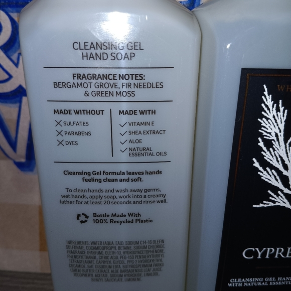Bath & Body Works White Barn CYPRESS 8 oz. Gel Hand Wash SET OF 2! NEW - Picture 2 of 2